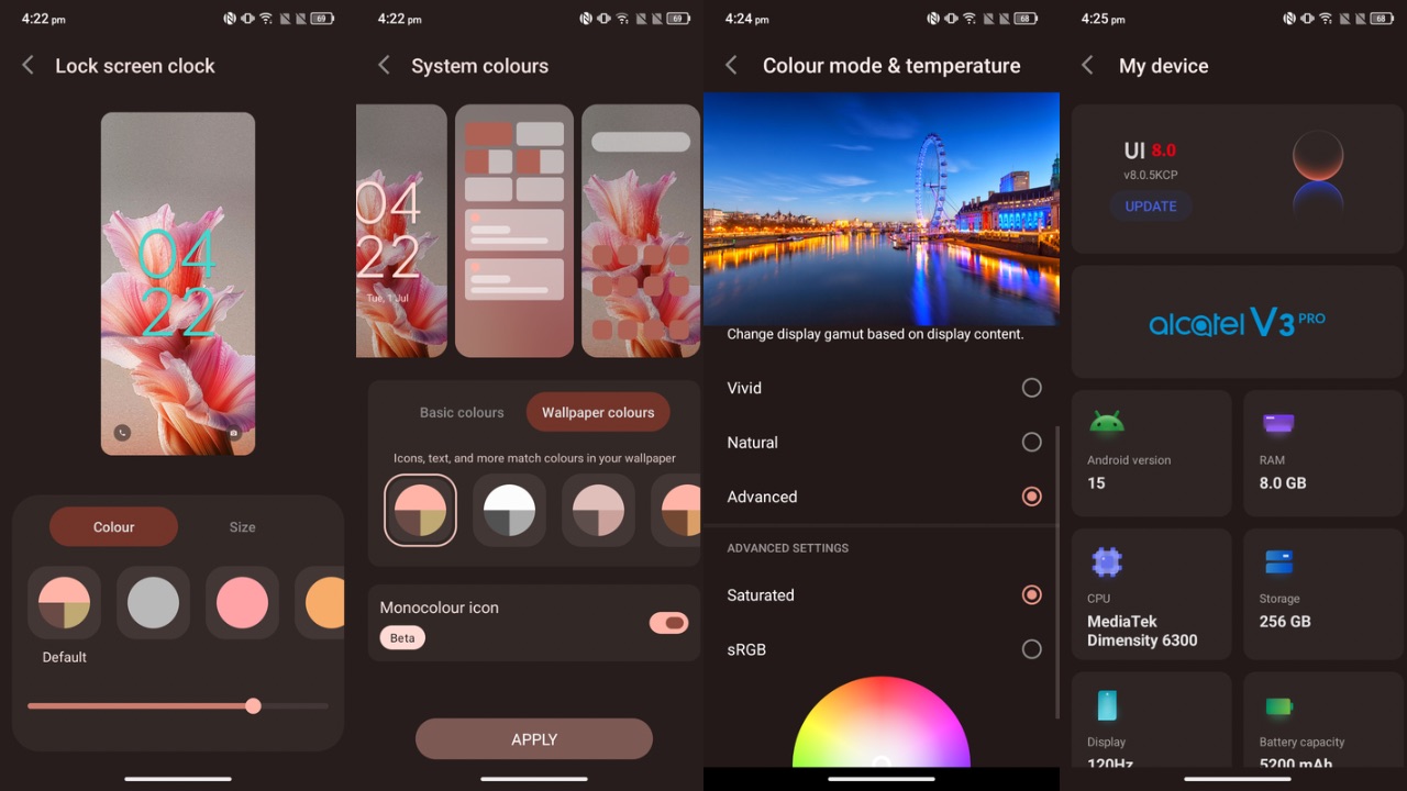 Alcatel V3 Pro 5G customisation