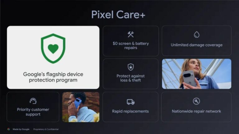 Google Pixel Care+ Device Protection Program Announced in the US