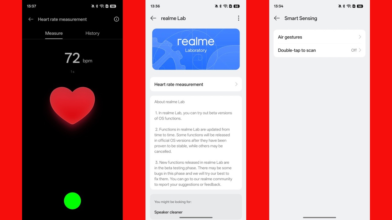 Realme P4 Pro heart rate monitor