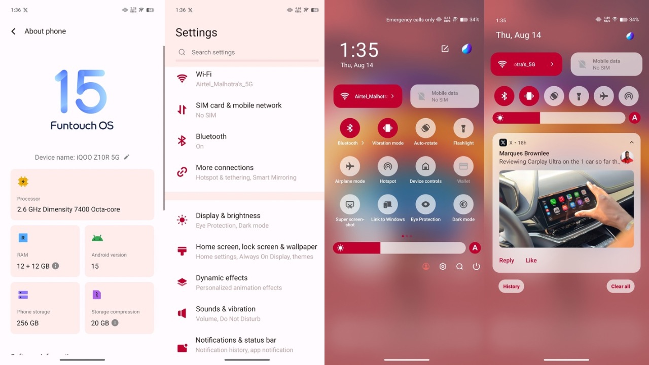 iQOO Z10R 5G UI