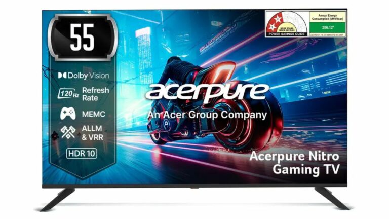 Acerpure Nitro Series 4K QLED Gaming TVs Launched in India