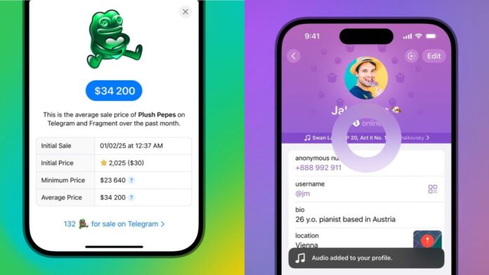 Music on Telegram User Profiles