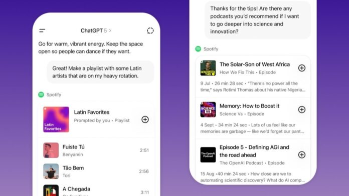 Spotify in ChatGPT
