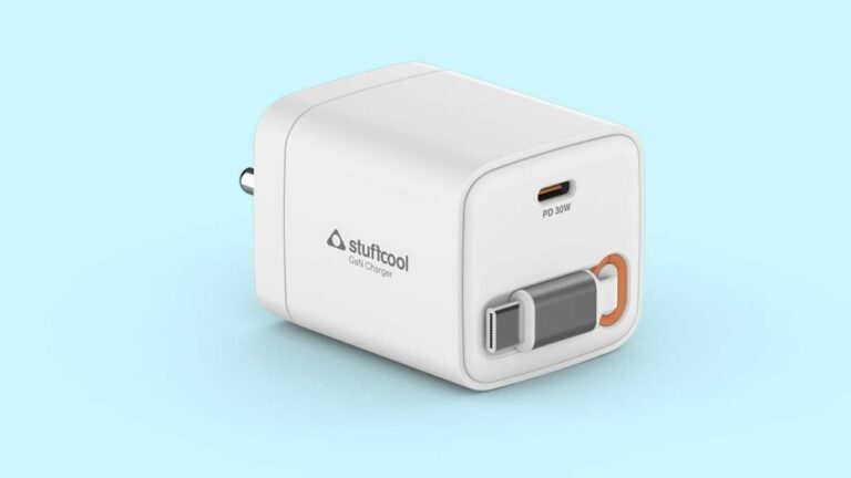 Stuffcool Zeno 30W GaN Charger with Built-in Retractable Cable Launched in India
