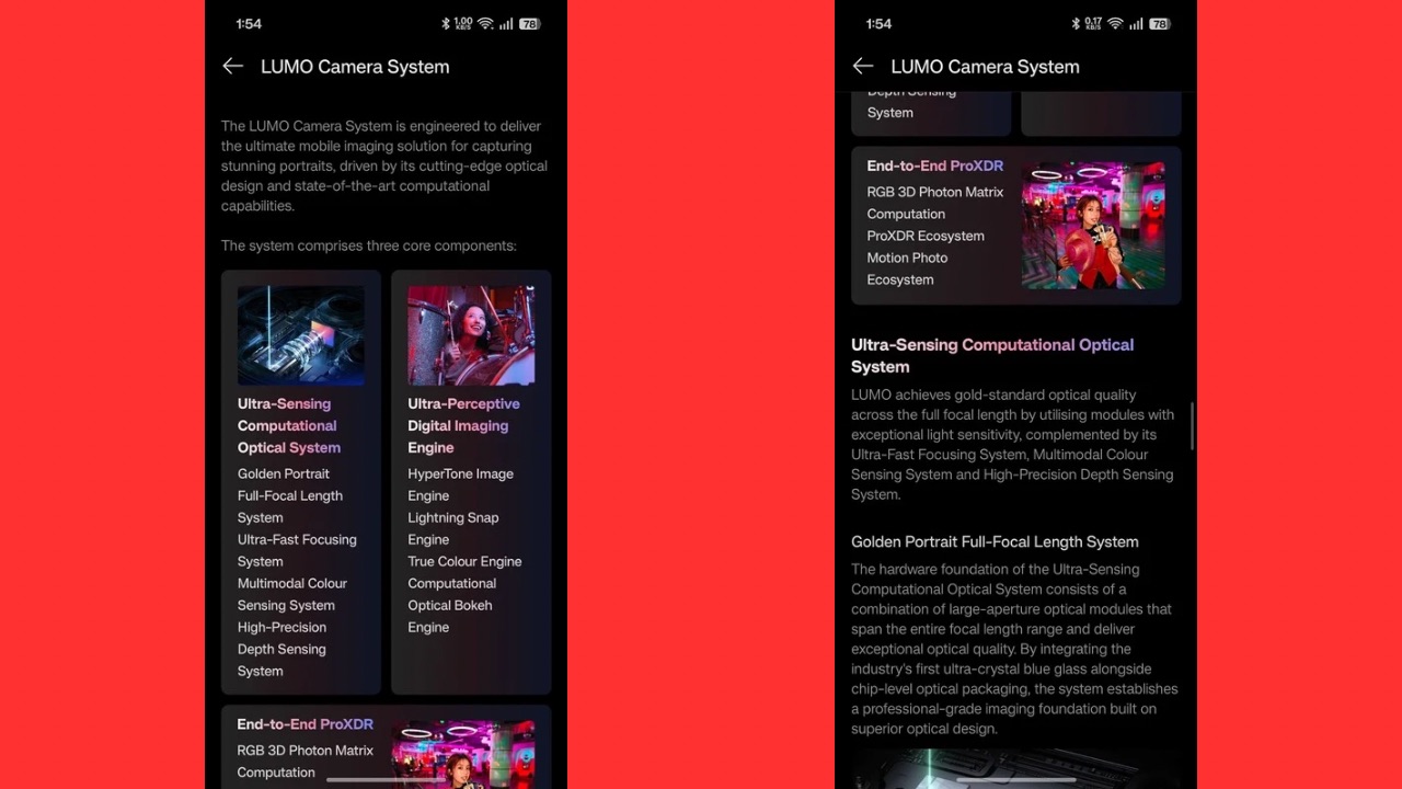 Find x9 pro LUMO camera system