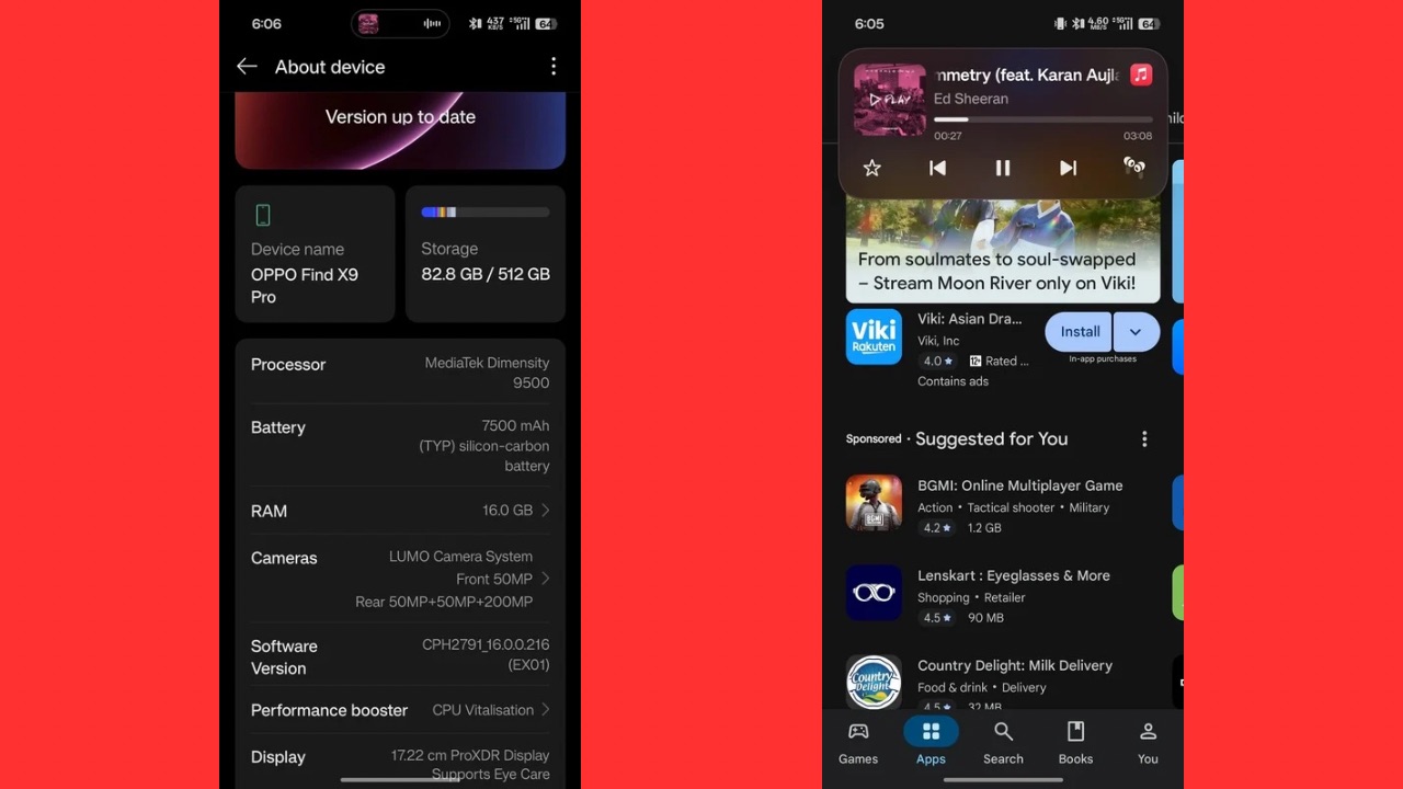 Oppo Find X9 Pro about page