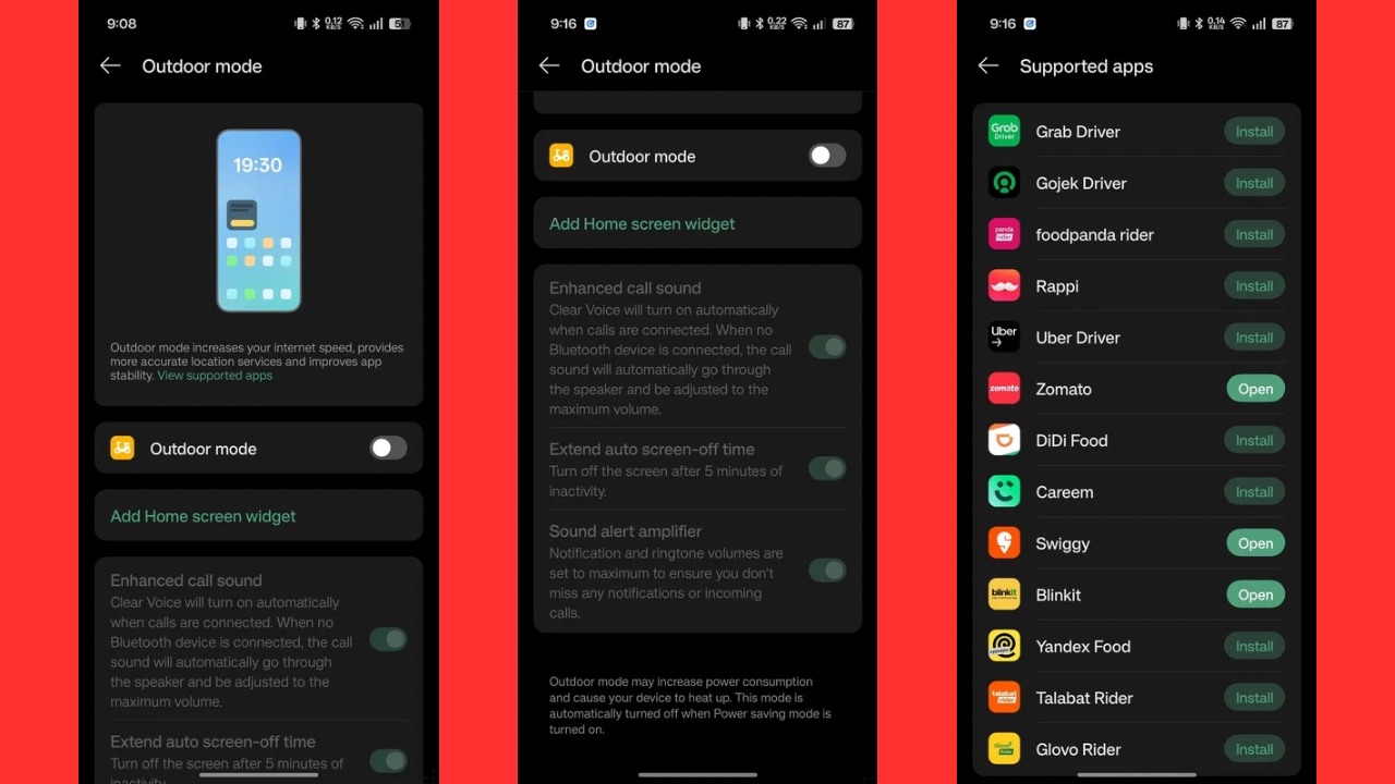 Oppo Find X9 Pro outdoor mode