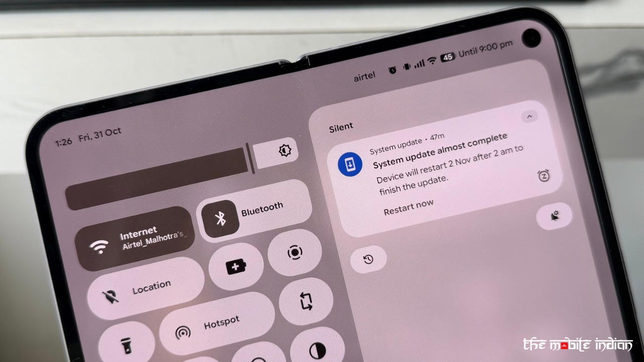 Pixel 10 Pro Fold inner bezel