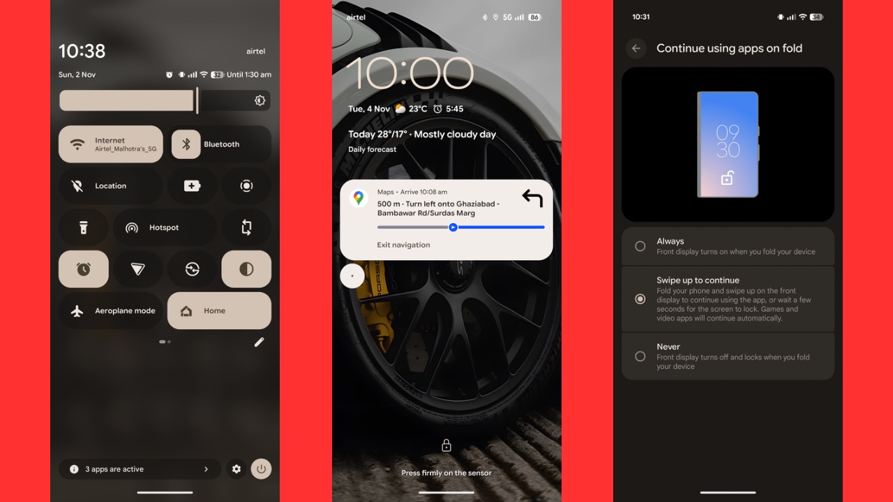 Pixel 10 Pro Fold software