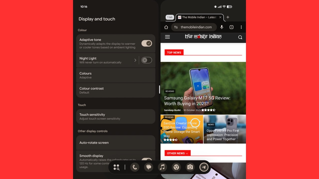 Pixel 10 Pro Fold split screen apps